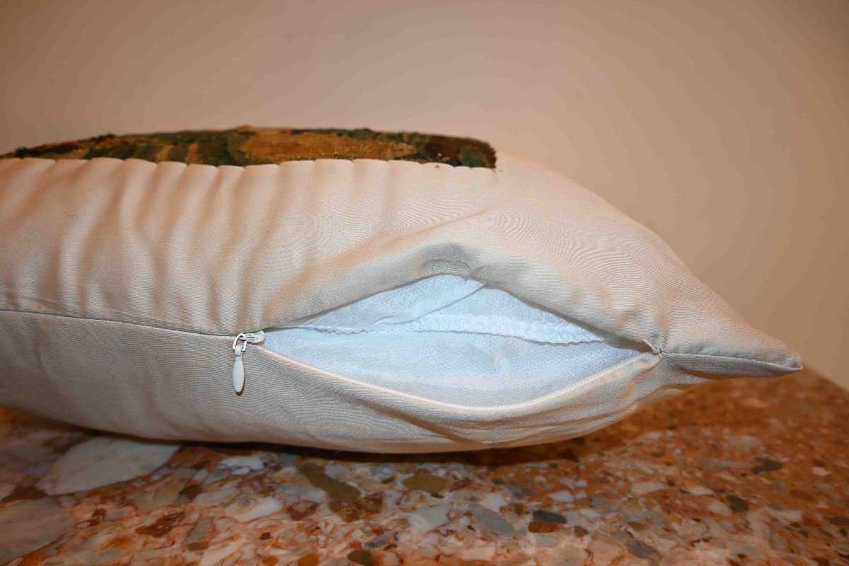 Coussin En Tapisserie Audenarde Flandre De 17e Siecle - N° 1339-photo-4