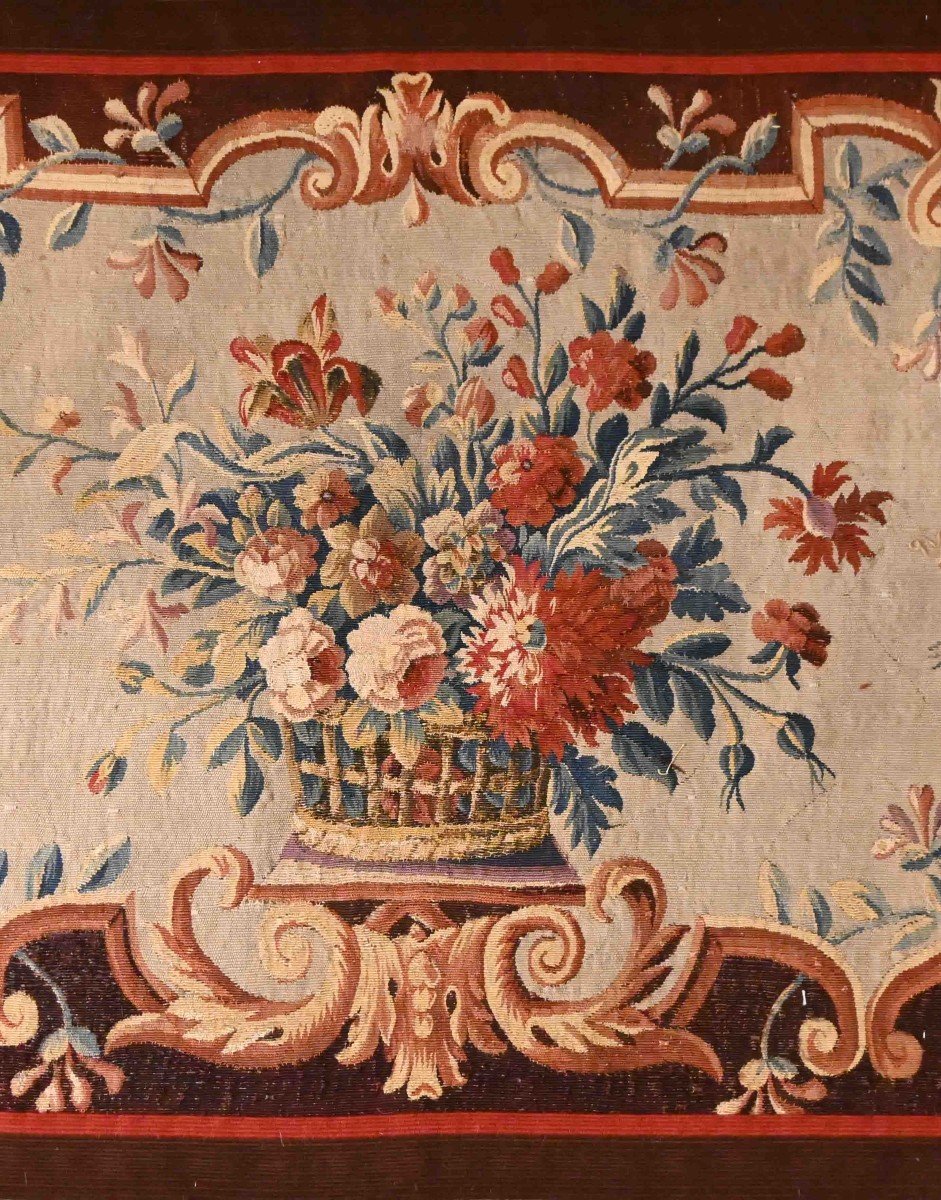 Tapisserie Des Bruxelles 18e Siecle -  L 185 x H 85 cm - Tapis murale N&deg; 1360-photo-3