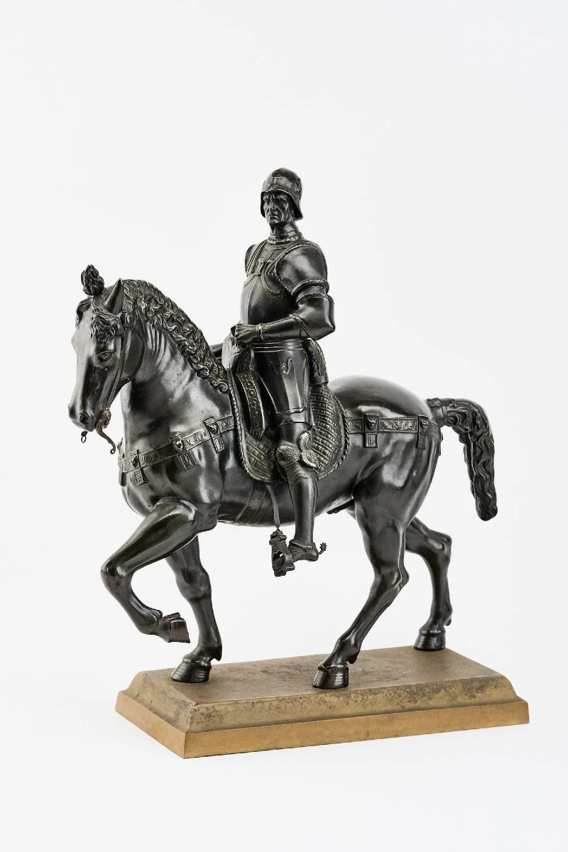 Bartolomeo Colleoni à cheval – Sculpture en bronze à patine brun foncé – N° 1710