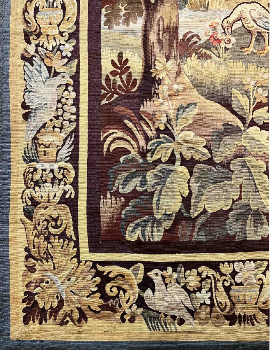 Aubusson Verdure Tapestry 19th Century - Dim: 220x132 - No. 1166-photo-2