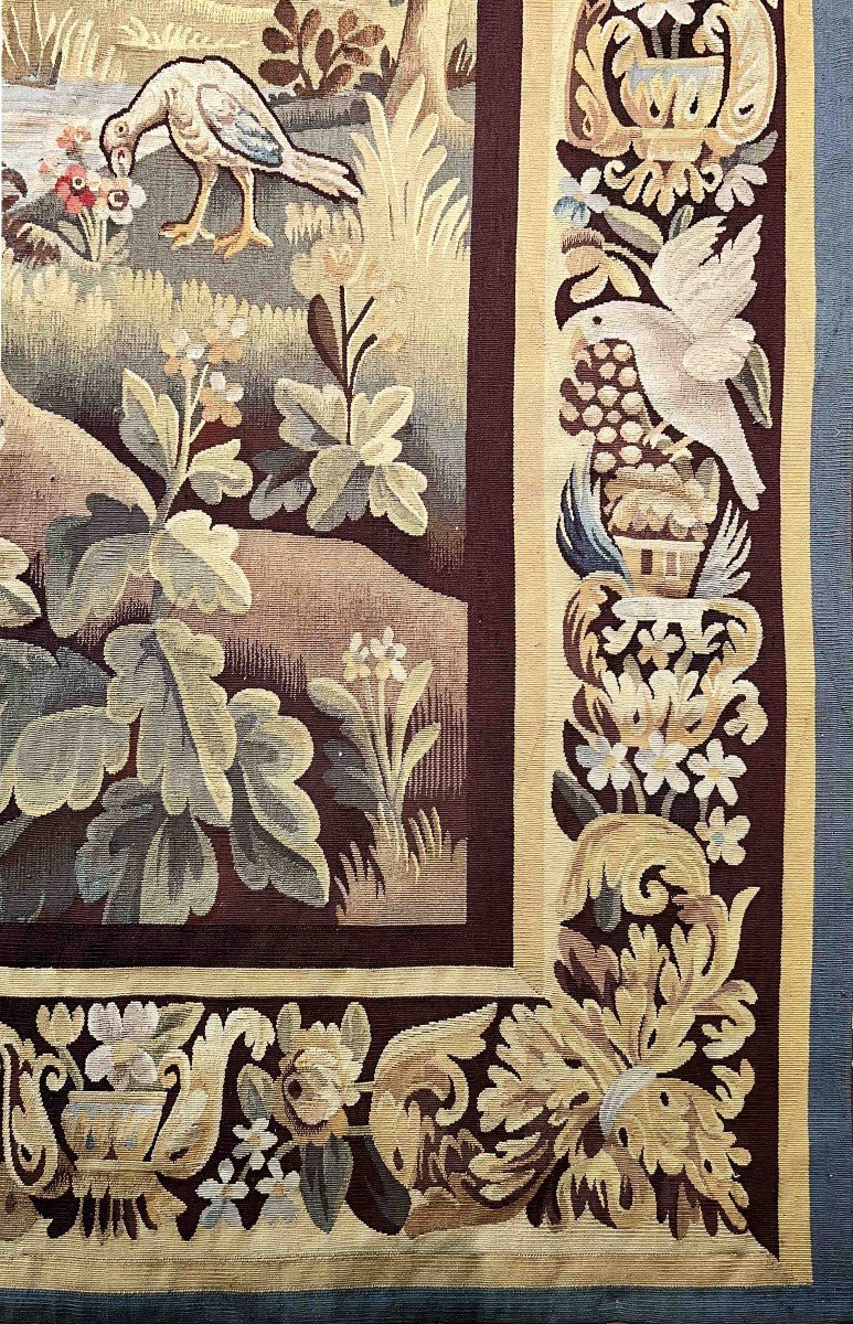 Tapisserie Verdure Aubusson 19e.s - Dim:220x132 - N° 1166-photo-2