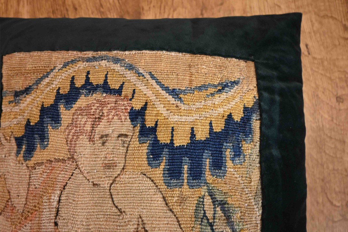 17th Century Flanders Tapestry Cushion - 42x42 - N° 1269-photo-2