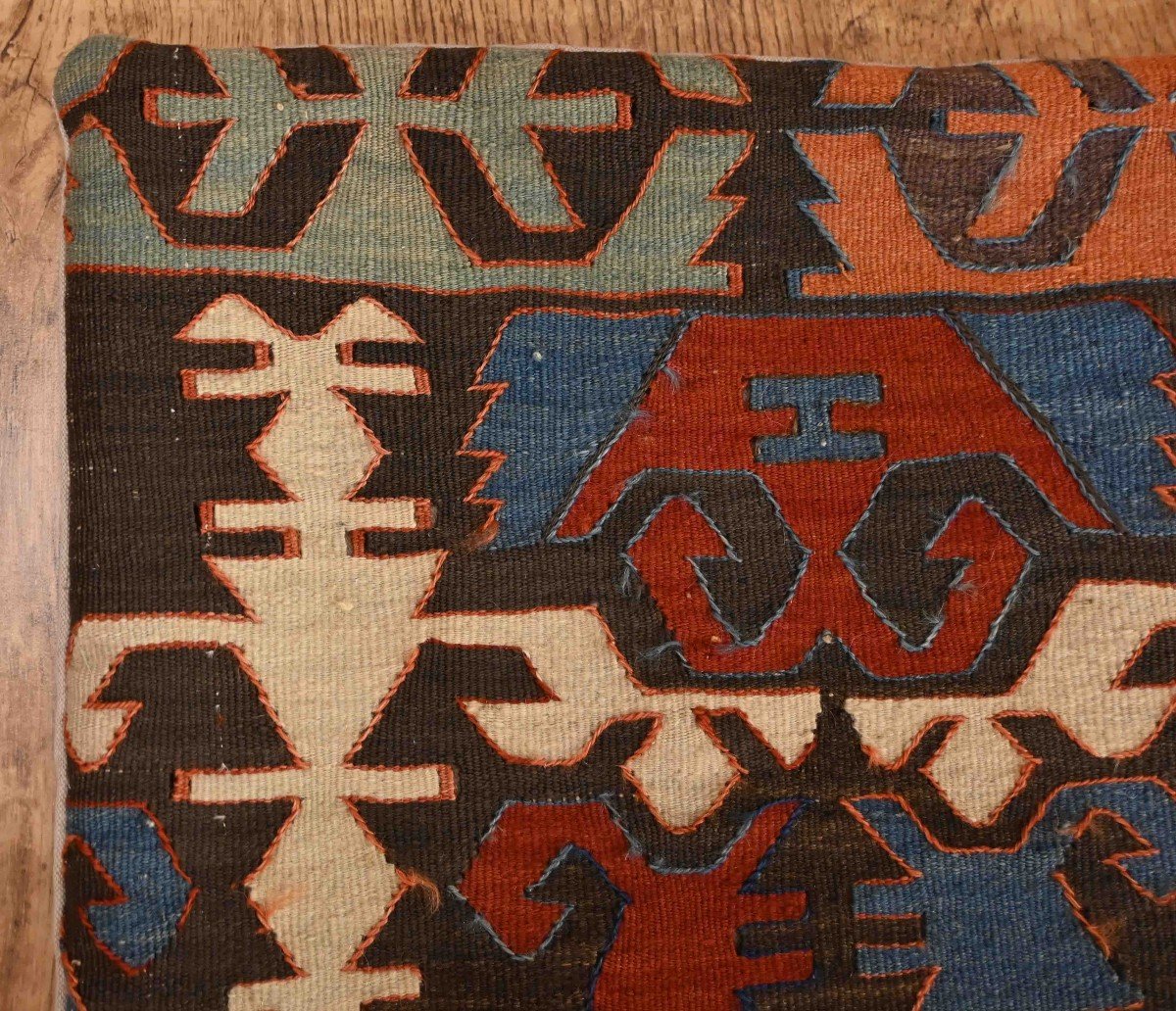 Coussin En Kilim De 19e.s - 46x41 - N&deg; 1285-photo-4