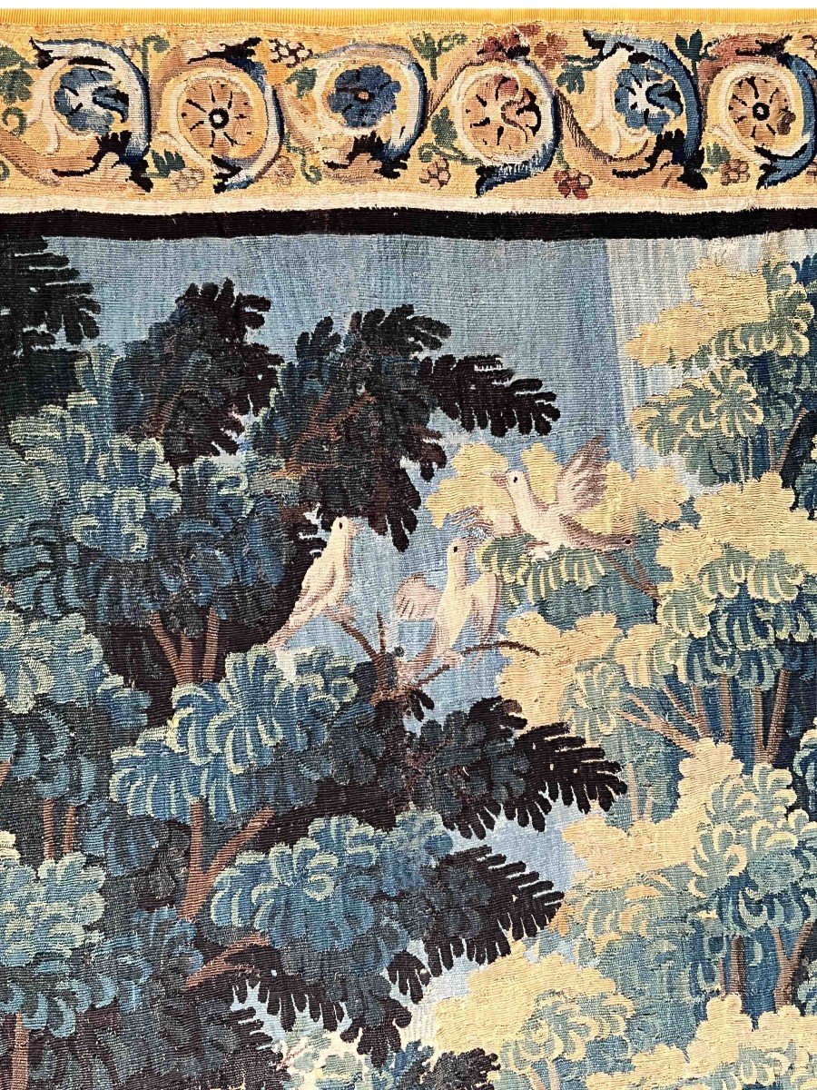  Bird Catching | Tapestry Manufacture d'Aubusson 18th Century N°1077-photo-3
