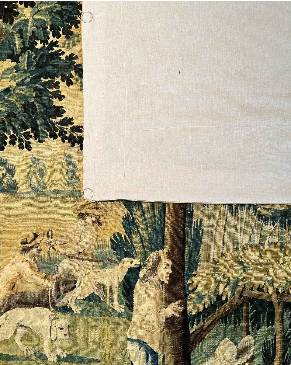  Bird Catching | Tapestry Manufacture d'Aubusson 18th Century N°1077-photo-5