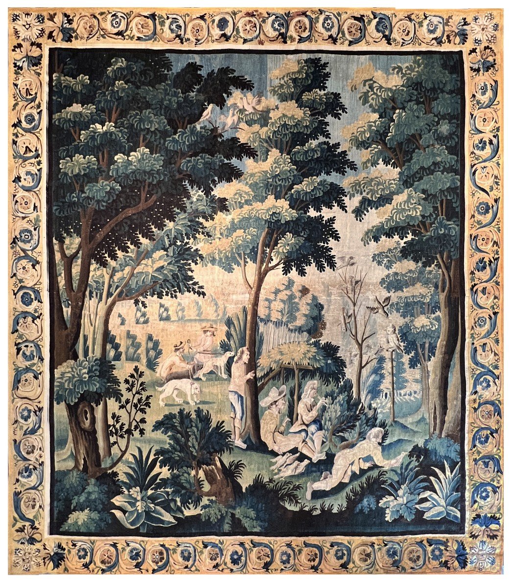  Bird Catching | Tapestry Manufacture d'Aubusson 18th Century N°1077