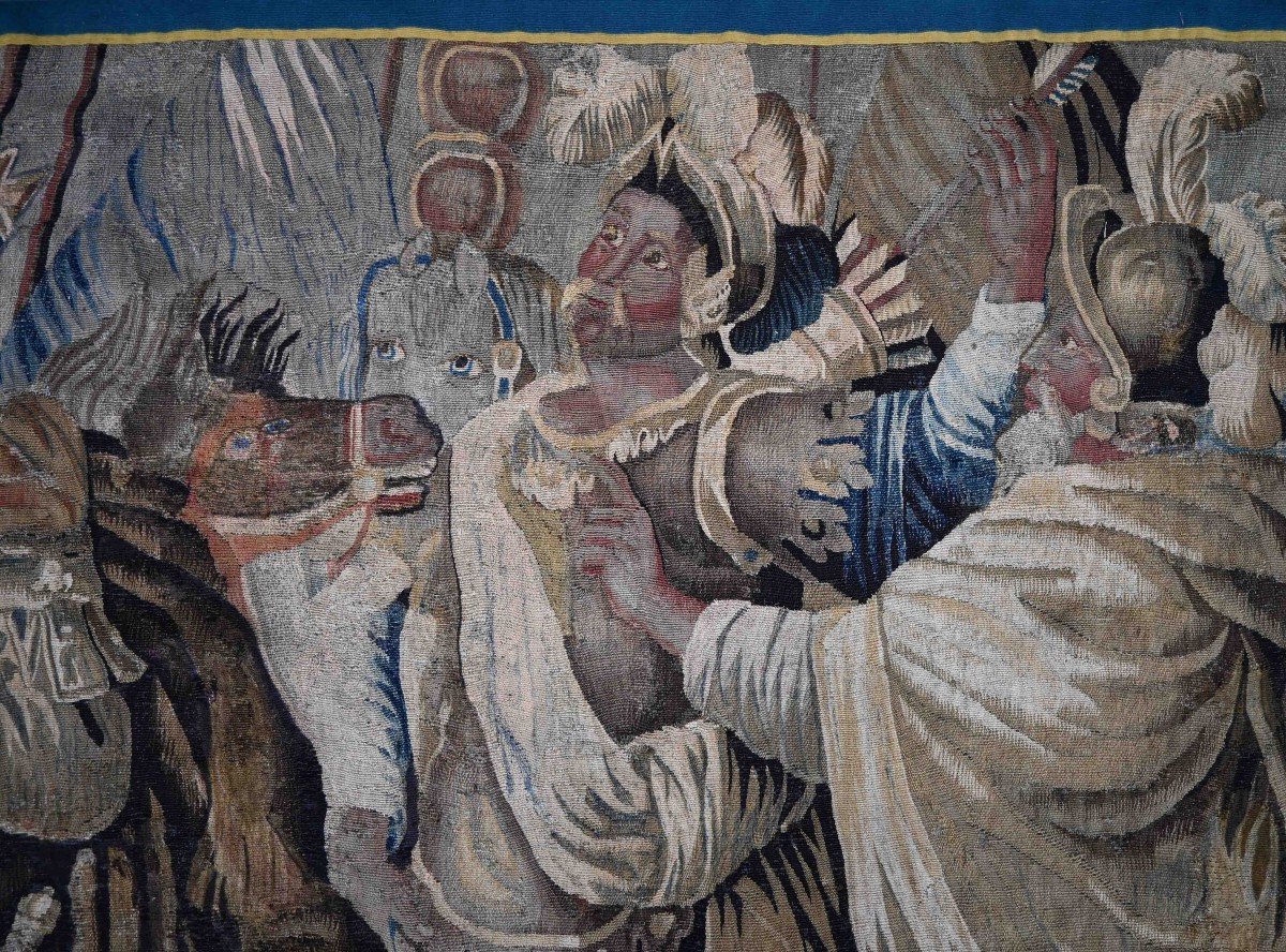 The Conversion Of Constantine, 17th Century Aubusson Manufacture Tapestry - H2m12xl2m82, N° 1362-photo-7