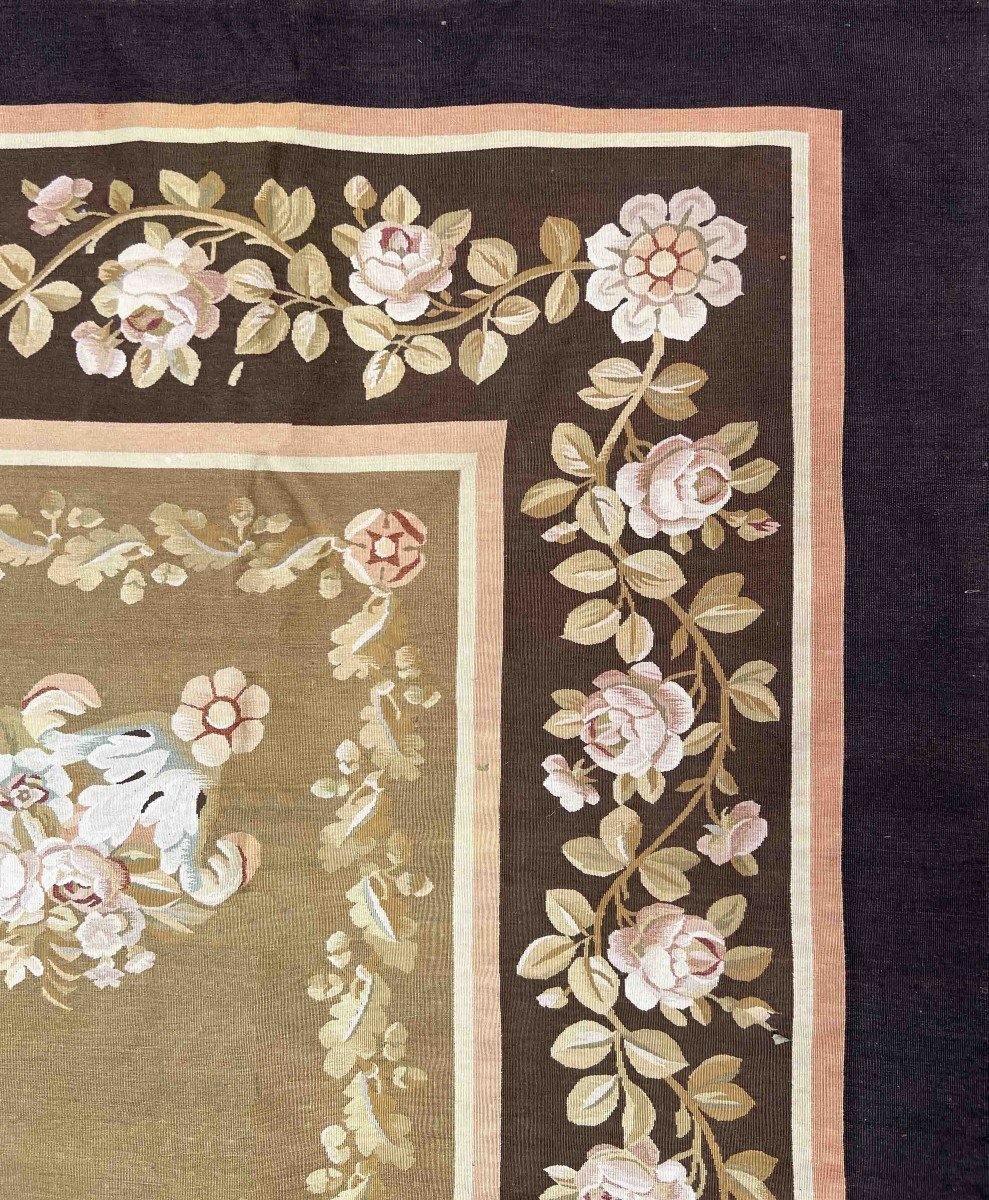 Large Aubusson Manufacture Rug - Empire Style - 4m10x3m38 - N° 1395-photo-4