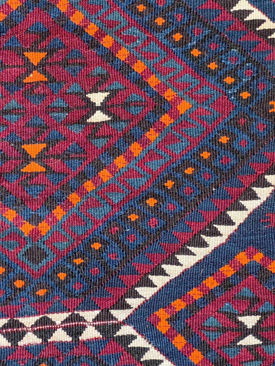 Tapis En Kilim Van Turquie Vers 1930 - 240x165cm - N° 845-photo-5