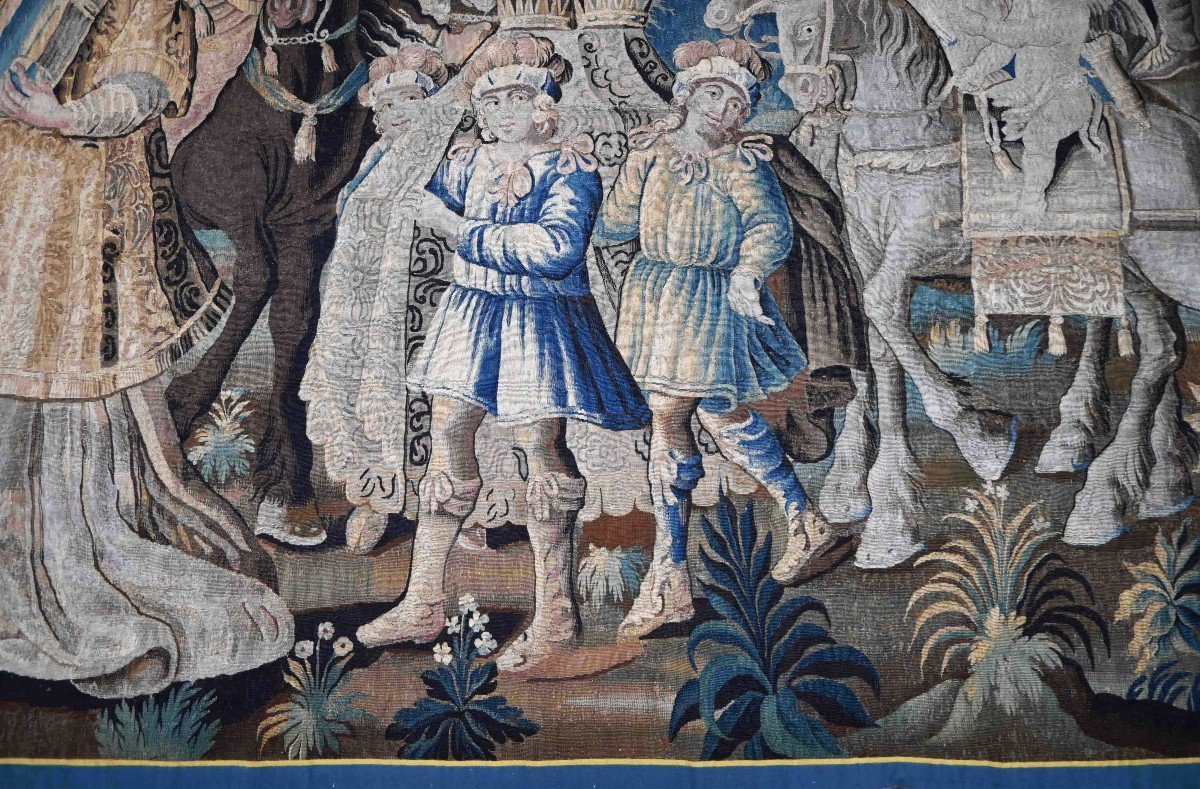 Mid 17th Century Aubusson Tapestry - The Coronation Of Melinte And Ariana - L3m70xh2m30 - N° 1387-photo-4