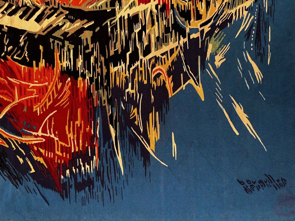 Robert Bouquillon (1923-2013), l&#039;Ange De La Musique - Tapisserie Aubusson - 230x150, N&deg; 1015-photo-3