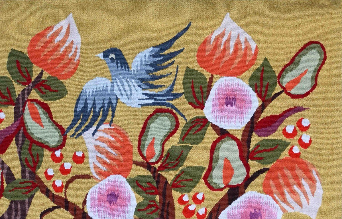 Mich&egrave;le RAY  - Tapisserie Aubusson moderne 20e Sign&eacute;e, Monogram&eacute;e, Numerot&eacute;e 3sur6 - N&deg; 1443-photo-3