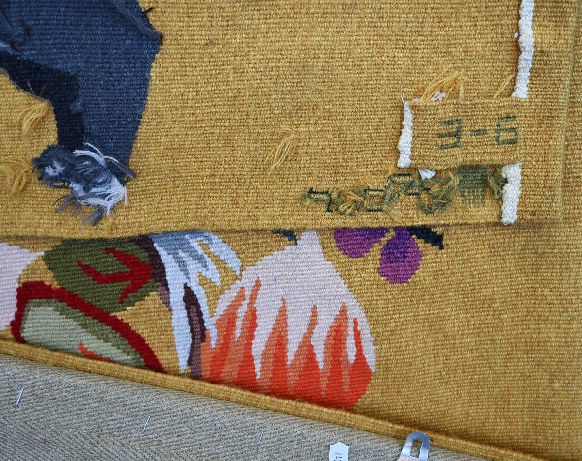 Mich&egrave;le RAY  - Tapisserie Aubusson moderne 20e Sign&eacute;e, Monogram&eacute;e, Numerot&eacute;e 3sur6 - N&deg; 1443-photo-5