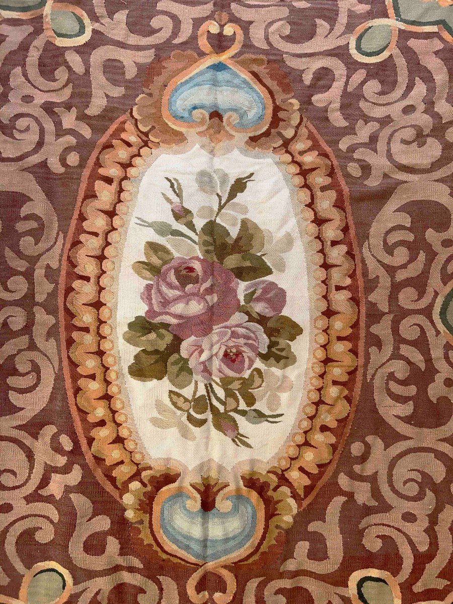 Aubusson Manufacture Carpet, 19th Century, Napoleon III Style - 2m25x1m80 - Tapestry No. 1071-photo-2
