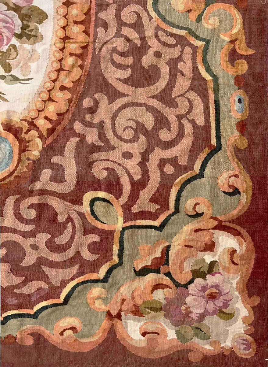 Aubusson Manufacture Carpet, 19th Century, Napoleon III Style - 2m25x1m80 - Tapestry No. 1071-photo-3