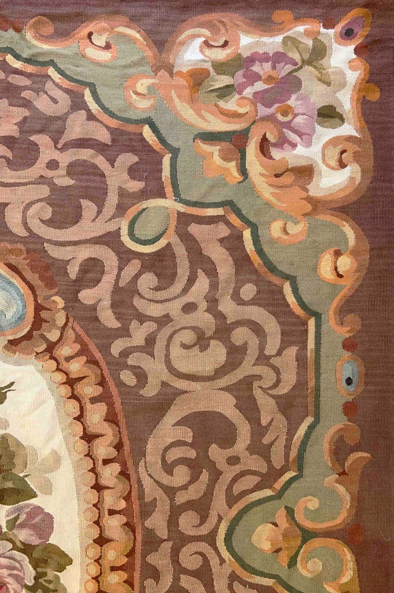Aubusson Manufacture Carpet, 19th Century, Napoleon III Style - 2m25x1m80 - Tapestry No. 1071-photo-1