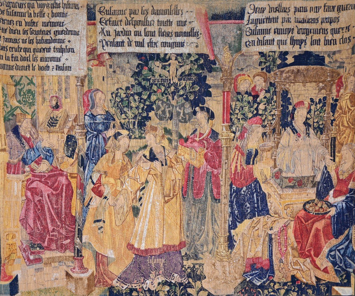 Important Tapestry After A Model Kept At The Marmottan Museum, Printed On Canvas - No. 1447
