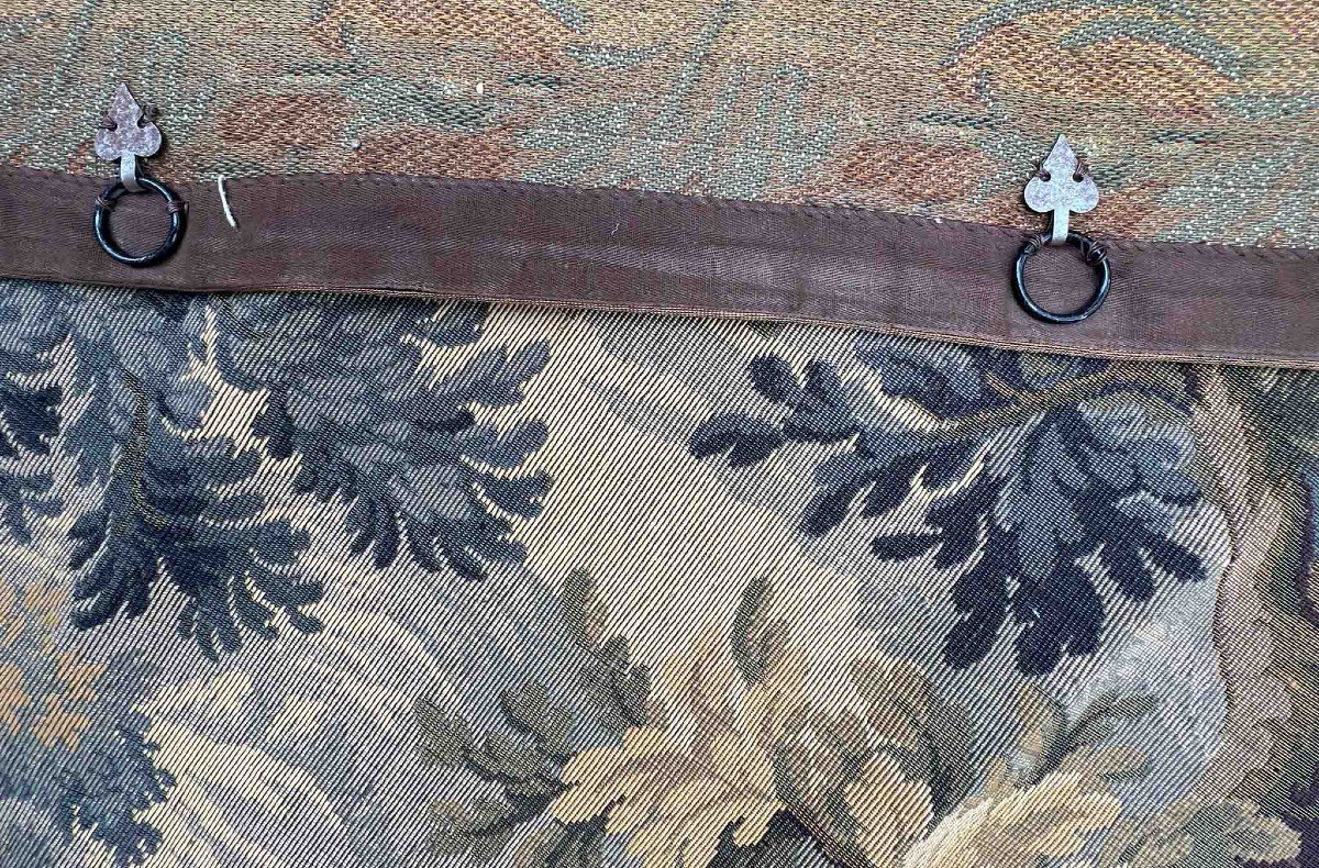 Tapisserie Verdure Manufacture Jacquard &agrave; Aubusson, Dans Le Gout 18e - 210x170 - N 1452-photo-3