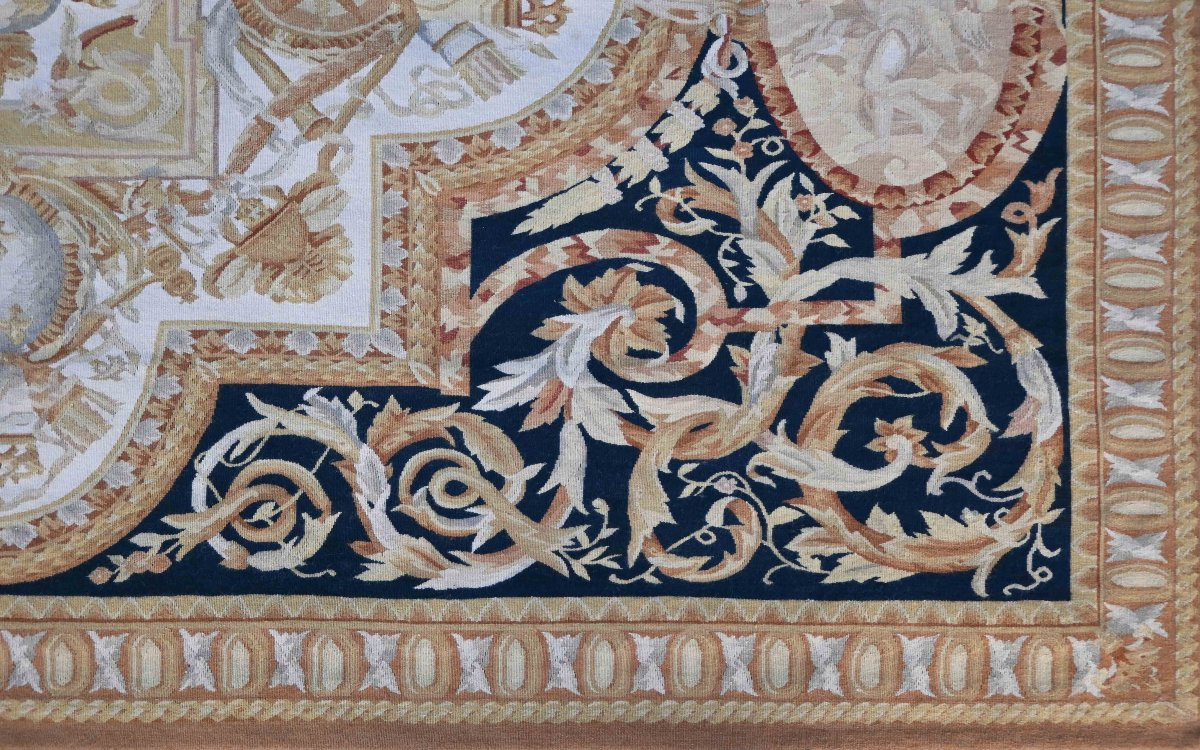 Tapis XIXe Siècle Style Napoleon III d'Aubusson - 280x184 - N° 1521-photo-3
