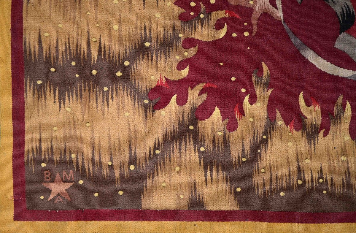 Jean Picart The Gentle, Starfish - Aubusson Tapestry, Maison Berthaut - 200lx150h - No. 1543-photo-4
