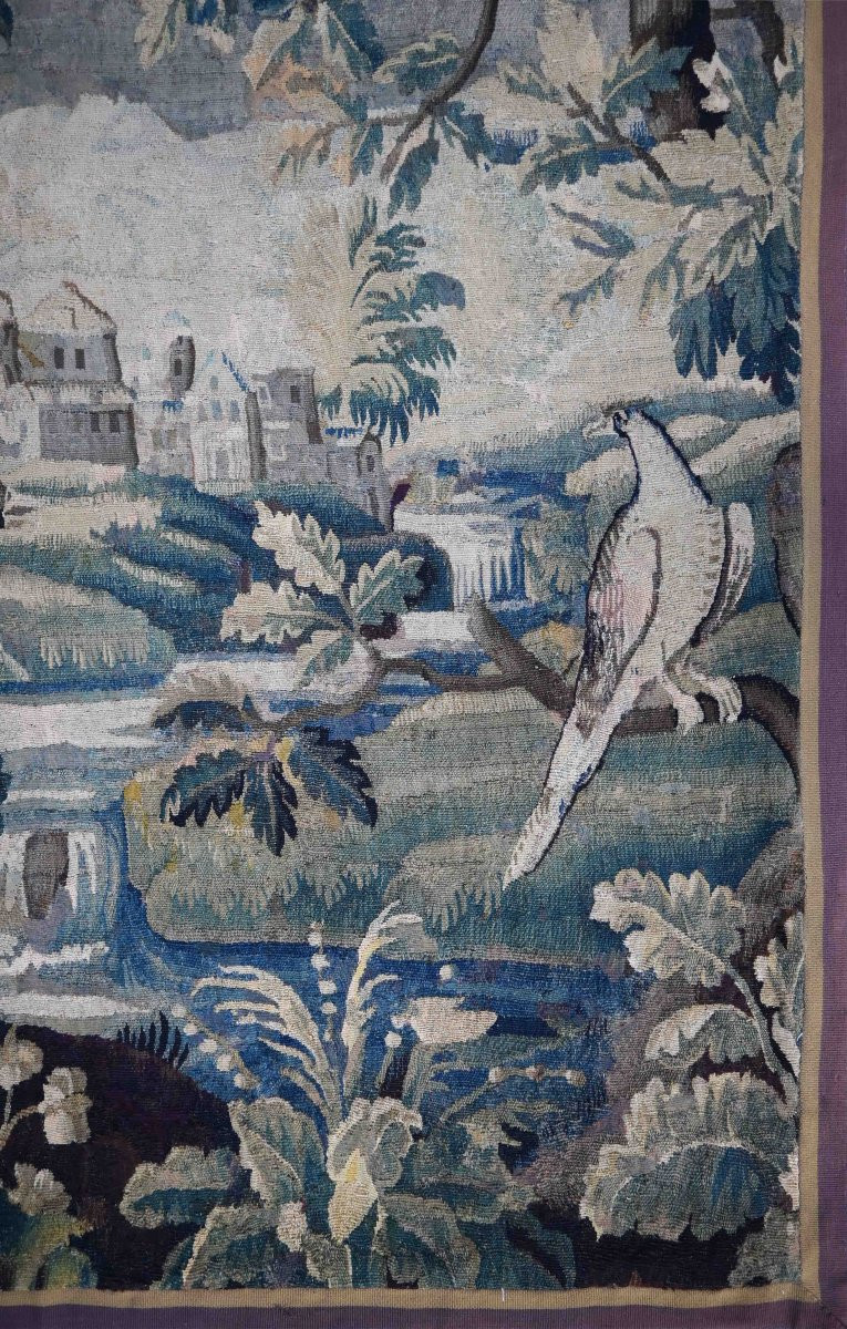Verdure Tapestry Manufacture Aubusson 18th Century - 165lx215h Cm - No. 1537-photo-3