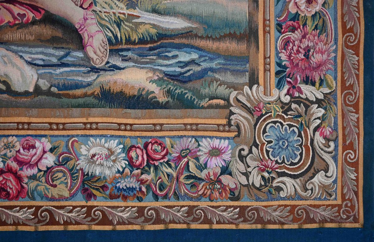 Narcisse Se Mirant Dans l&#039;Eau, Fine Tapisserie Manufacture Nationale De Beauvais 19e.s - N 1546-photo-4