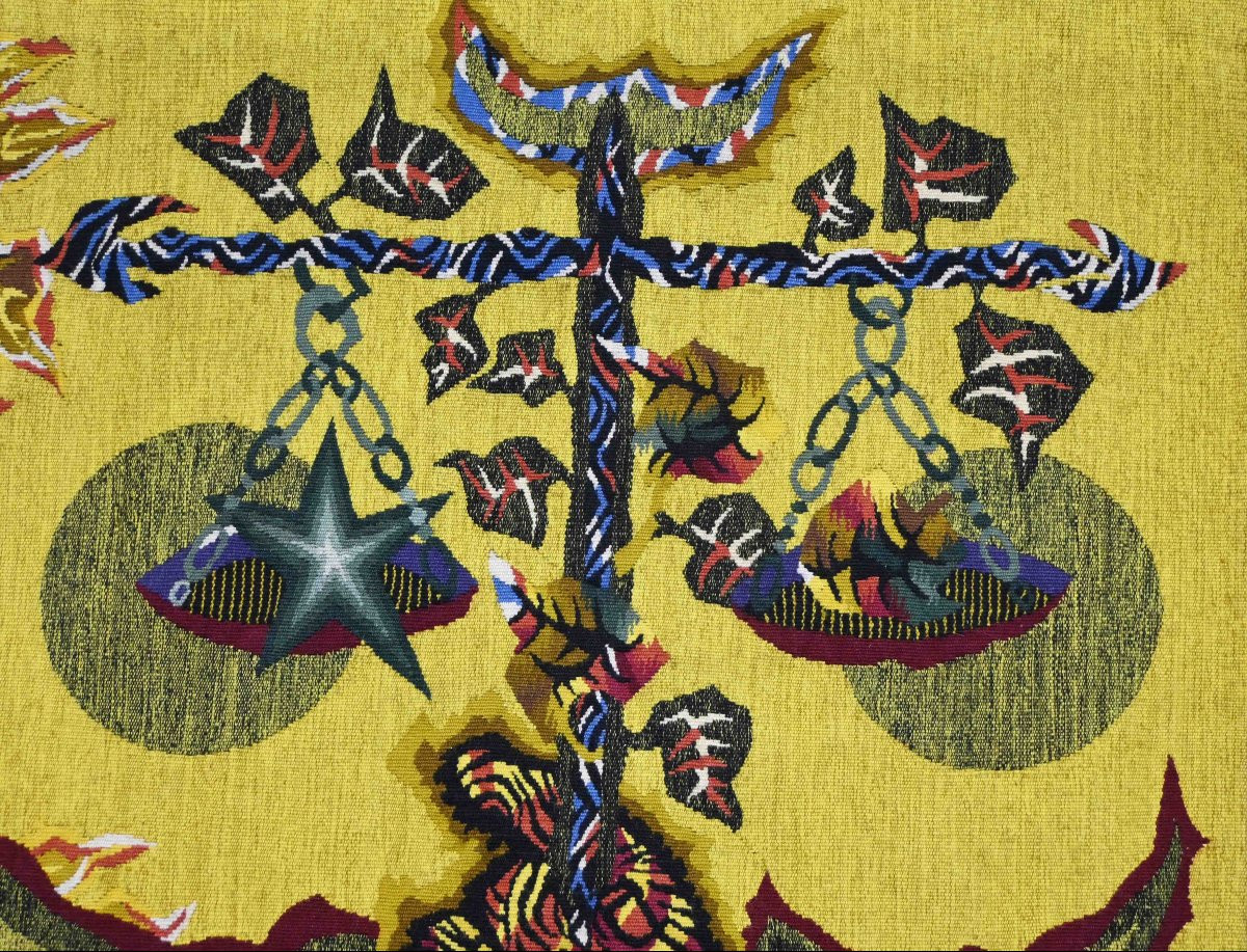Jean Lurçat, Balance - Aubusson Tapestry Atelier P. Legourieux - 88x116 - No. 1573-photo-1