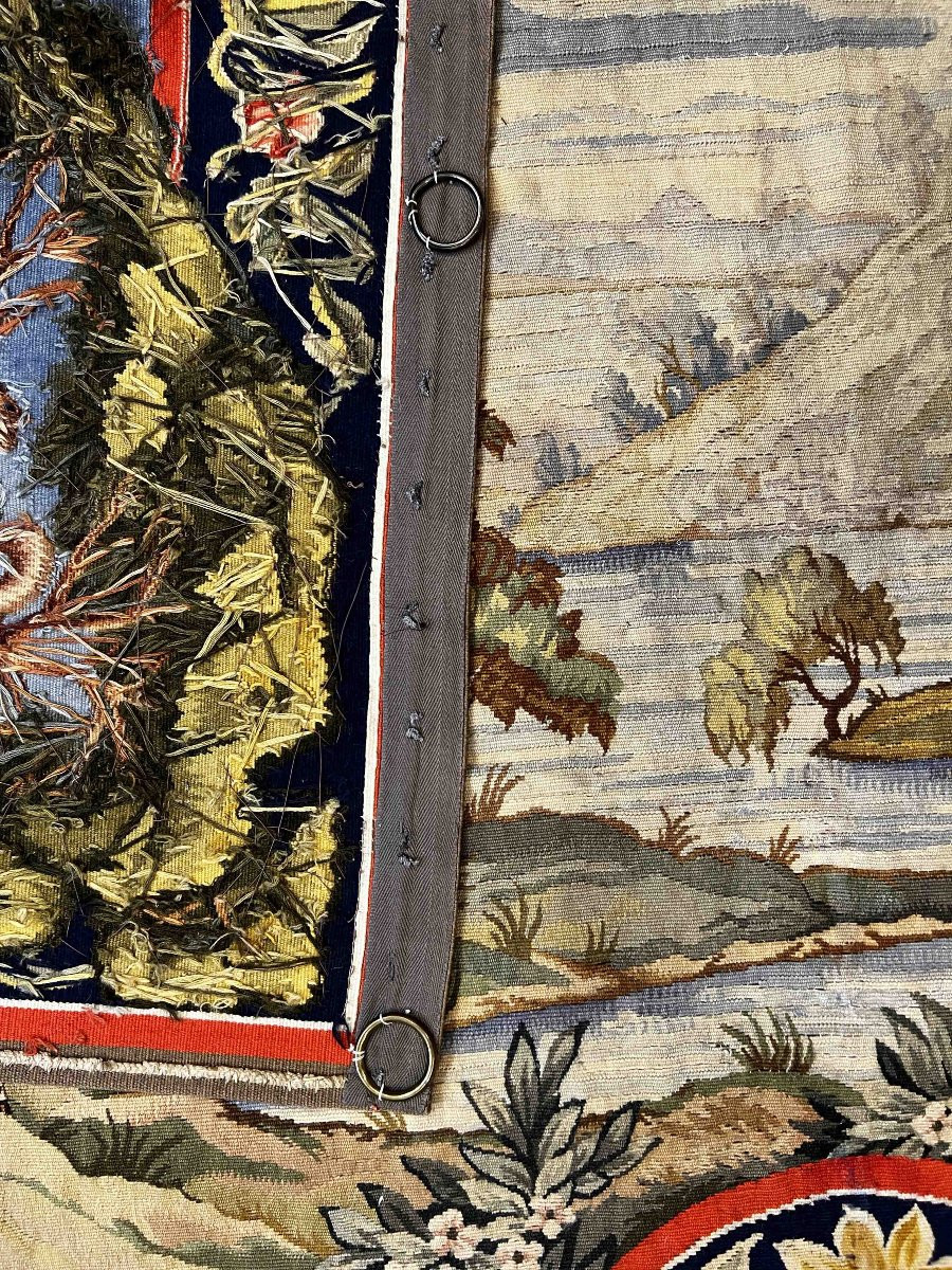 Verdure, Tapestry From The Aubusson Manufactory, 19th Century - 2m30lx1m38h - No. 900-photo-5