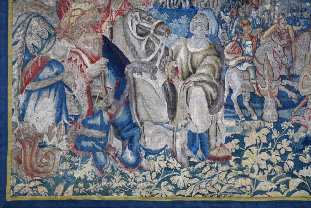 Tapestry From The Brussels Manufactory, Departure Of A Monarch On A Holy War - No. 1574-photo-2