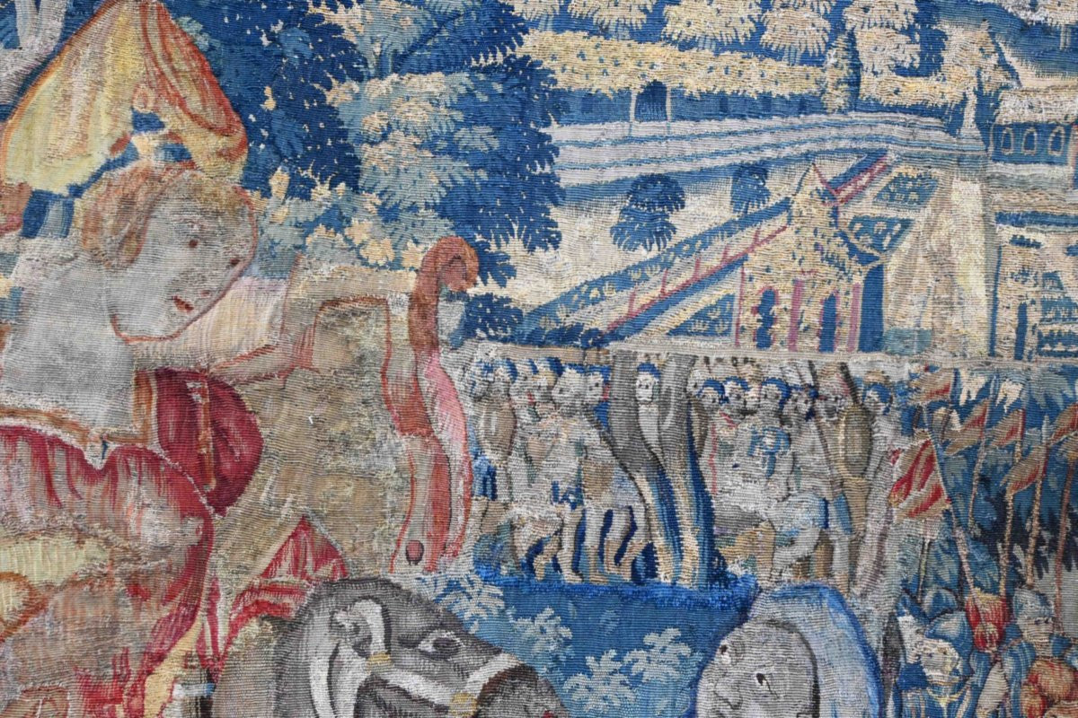 Tapestry From The Brussels Manufactory, Departure Of A Monarch On A Holy War - No. 1574-photo-5