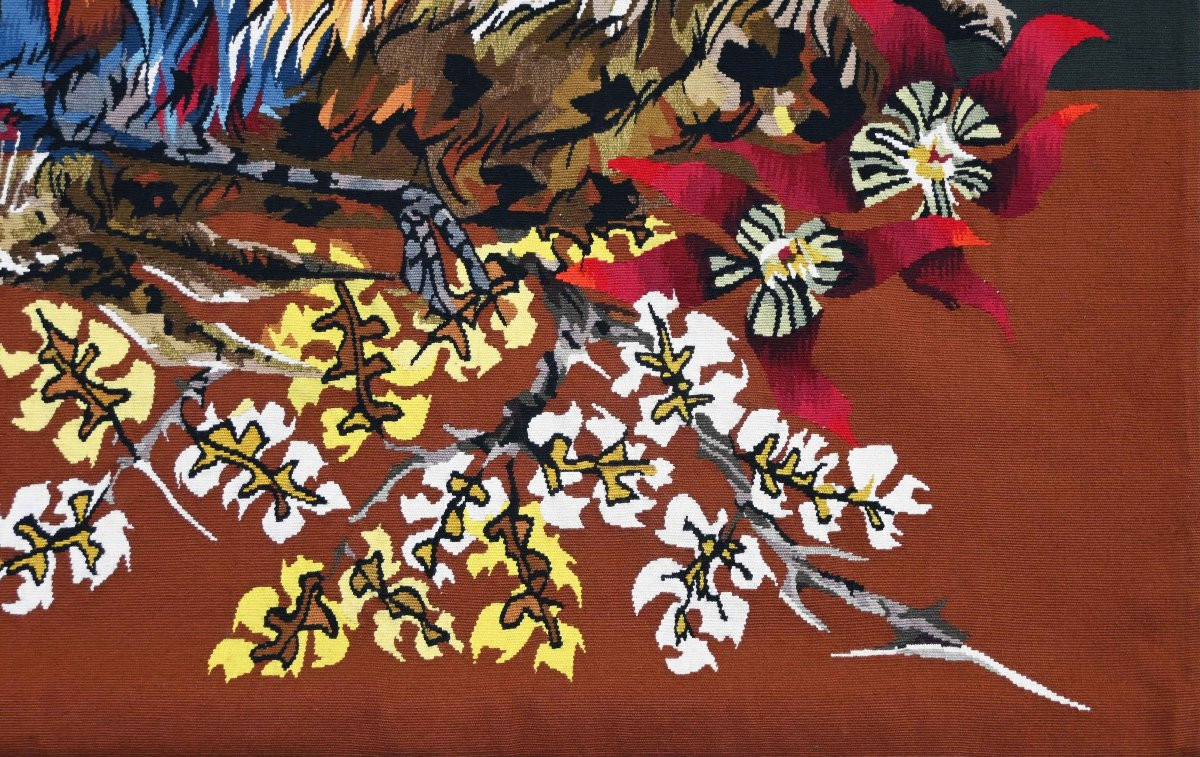 Edmond Dubrunfaut, Gibier - 20th Century Tapestry From The Robert Four Aubusson Workshop - No. 1572-photo-2