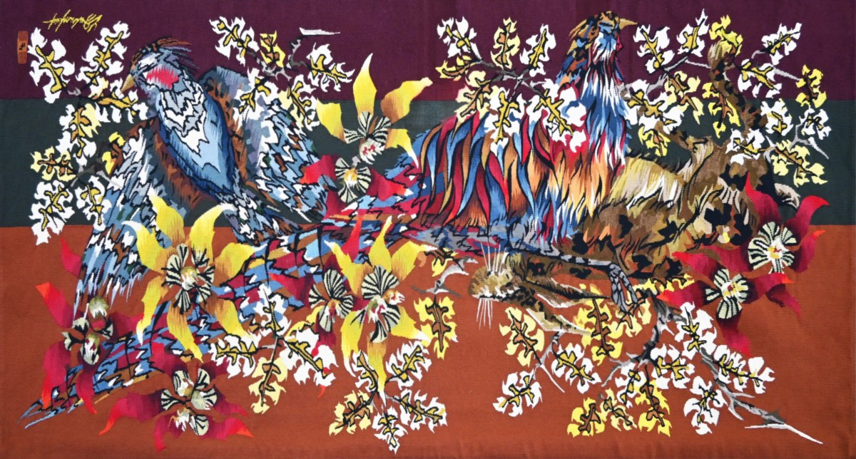 Edmond Dubrunfaut, Gibier - 20th Century Tapestry From The Robert Four Aubusson Workshop - No. 1572