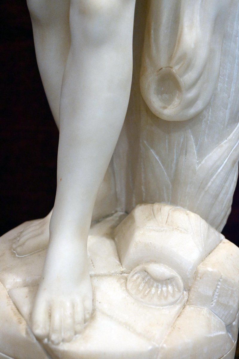 White Marble Statuette – Modern School – Venus At The Bath (or The Bather) – No. 1707-photo-4