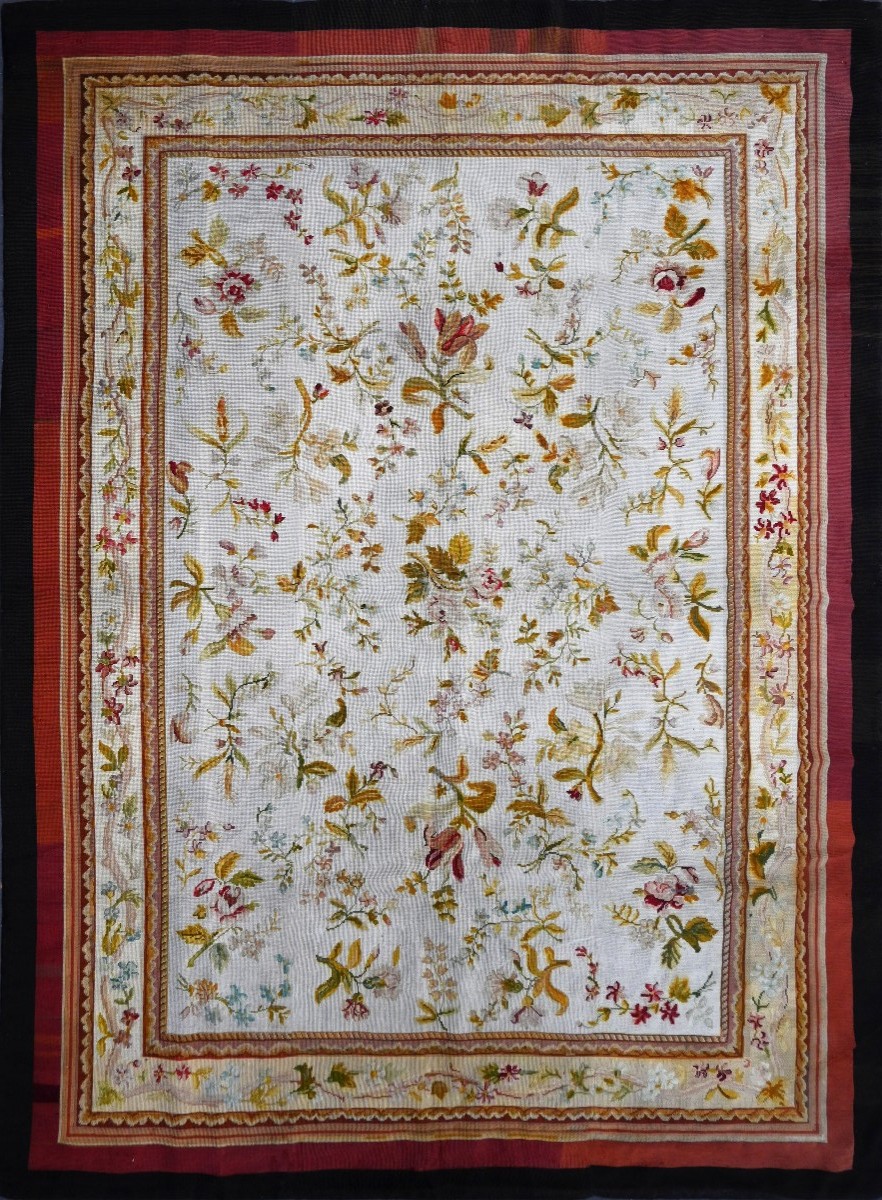 19th Century Petit Point Rug - 287x150cm - No. 1551