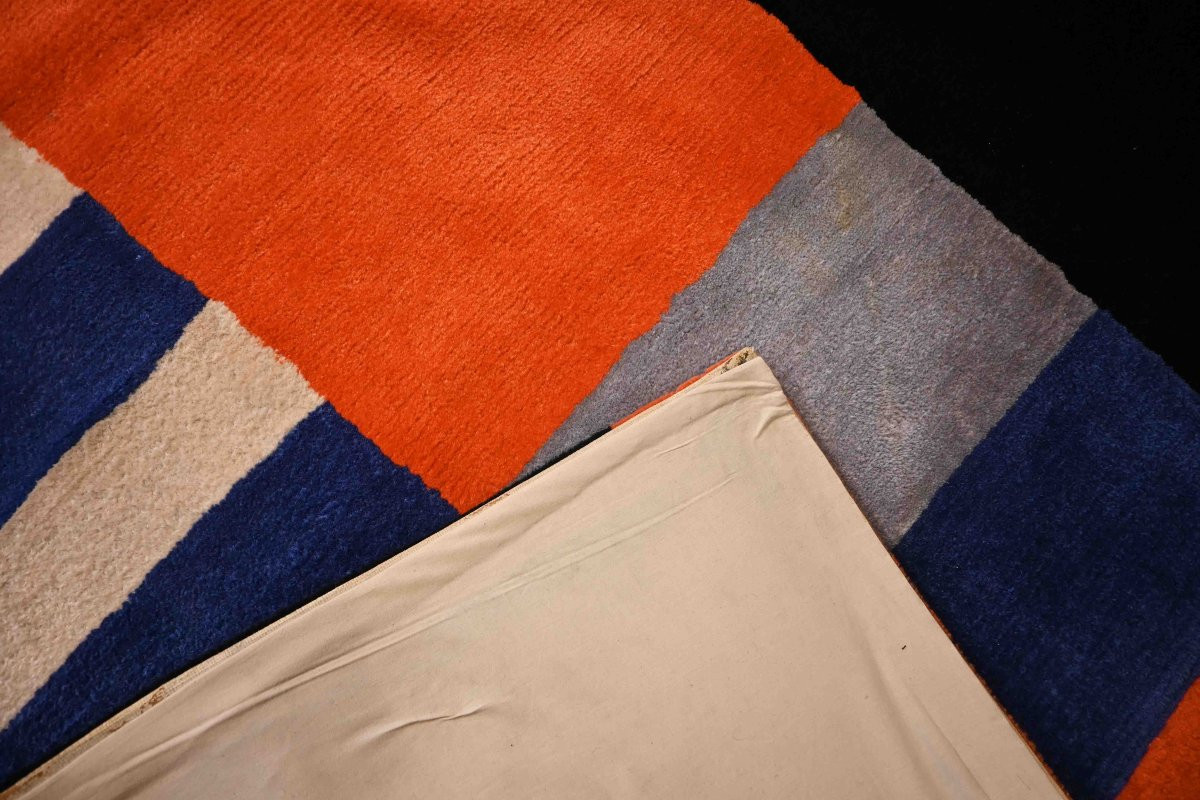 20th Century Living Room Rug, Sonia Delaunay, Doubled – 145 × 220 Cm – No. 1579-photo-2