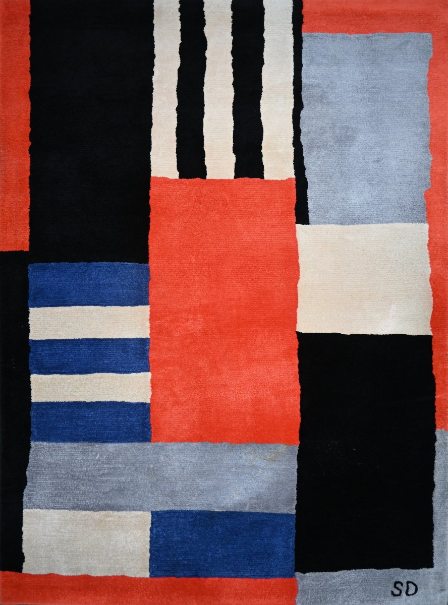 20th Century Living Room Rug, Sonia Delaunay, Doubled – 145 × 220 Cm – No. 1579
