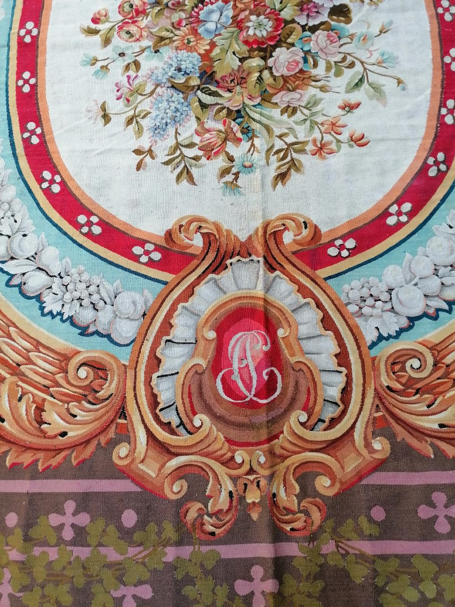 Pièce rare — Tapis Napoléon III de la manufacture d’Aubusson, Circa 1840 — 525×440 cm — N° 1068-photo-4