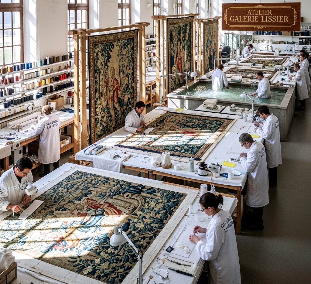 Pièce rare — Tapis Napoléon III de la manufacture d’Aubusson, Circa 1840 — 525×440 cm — N° 1068-photo-8
