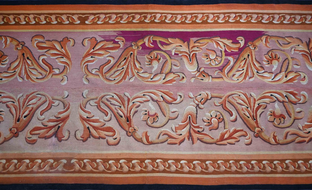 Gallery (hallway) Rug From The Aubusson Manufactory, Napoleon III - 470x113cm - No. 1578-photo-3