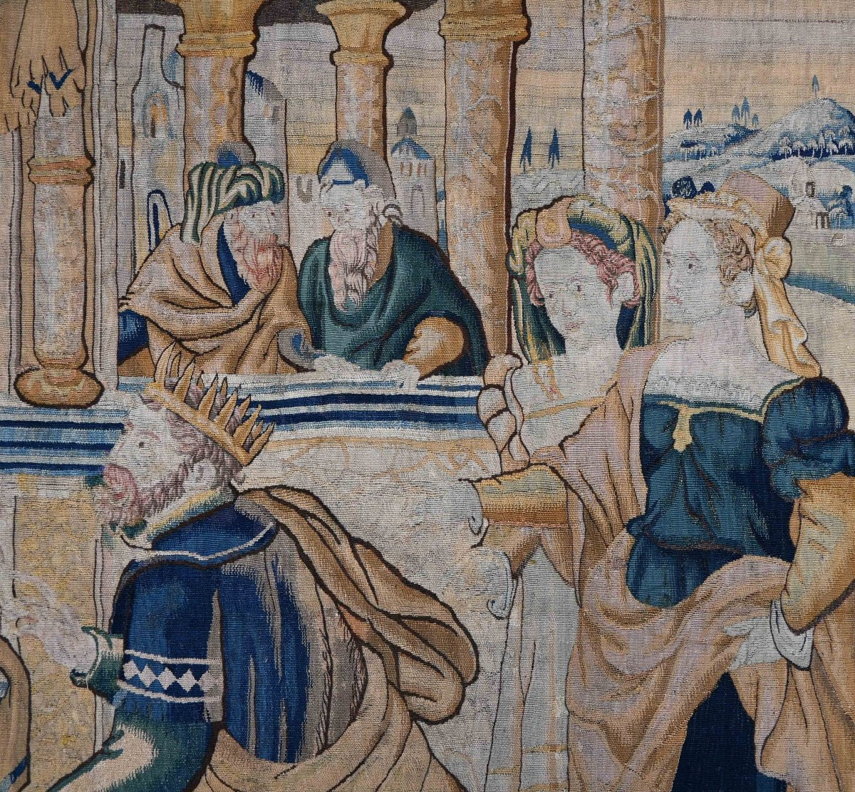 Flanders Tapestry, 17th Century - The Refusal Of Vashti And The Elevation Of Esther - No. 1576-photo-2