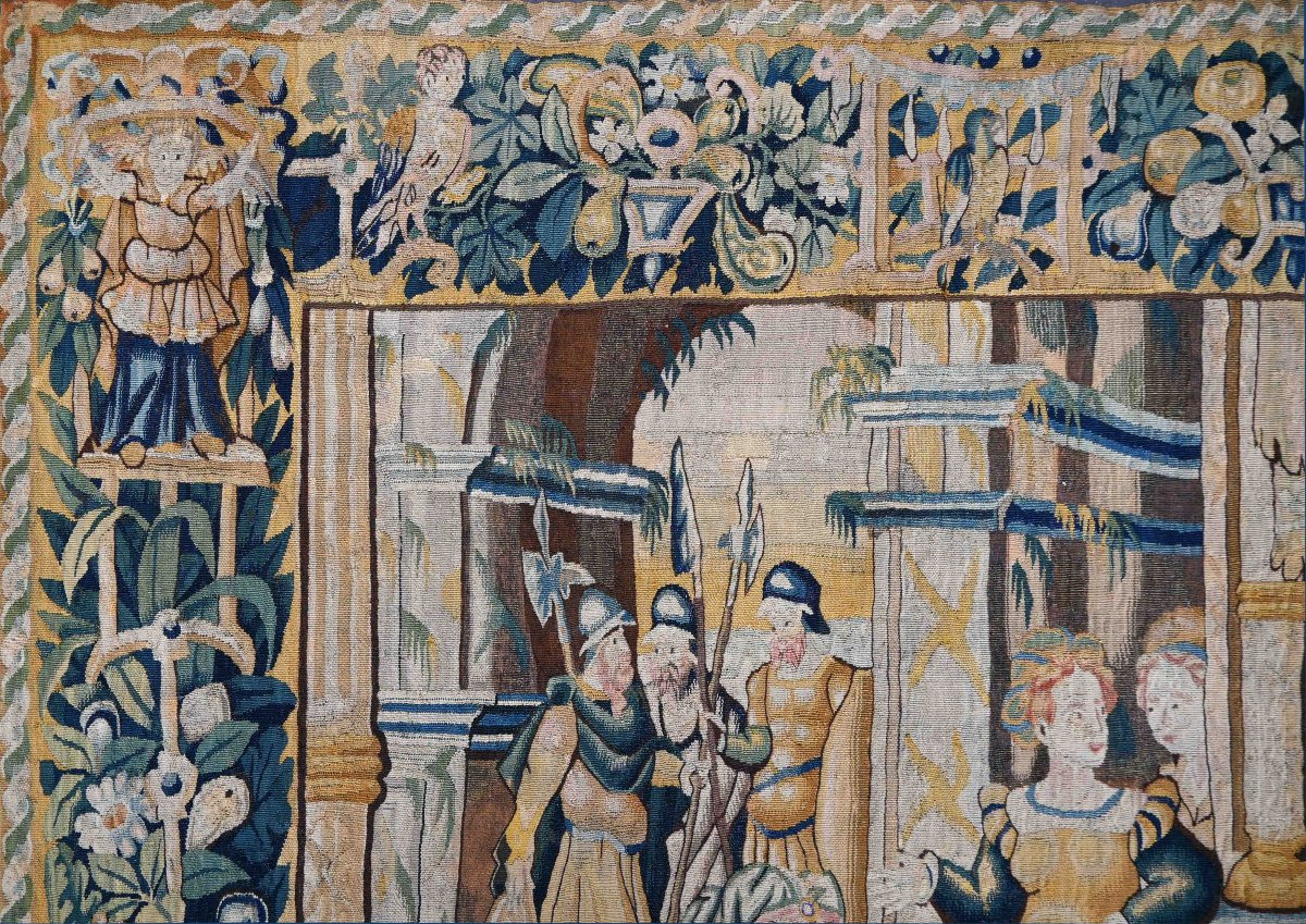 Flanders Tapestry, 17th Century - The Refusal Of Vashti And The Elevation Of Esther - No. 1576-photo-2
