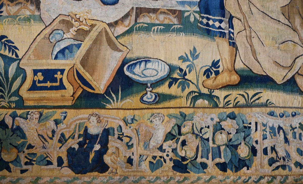 Flanders Tapestry, 17th Century - The Refusal Of Vashti And The Elevation Of Esther - No. 1576-photo-4
