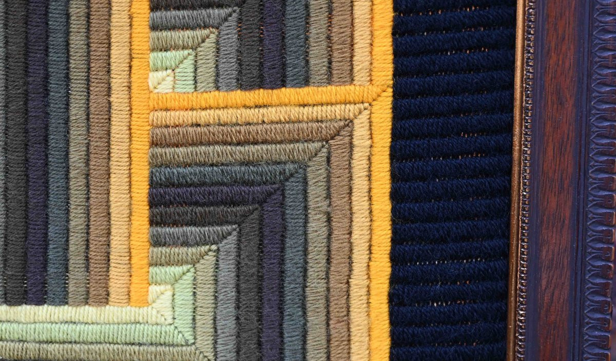 Patrice Allard, Tableau en Tapisserie Cinétique, école Vasarely - Circa 1970 - N° 1591-photo-3