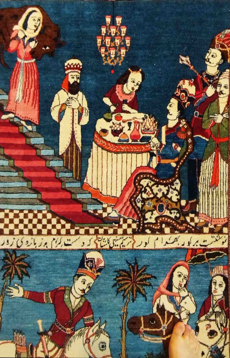 Kashan Persian Carpet - Book Of Kings (shâhnâmeh), The Arrow Of Justice And The Milkmaid - No. 1564-photo-4