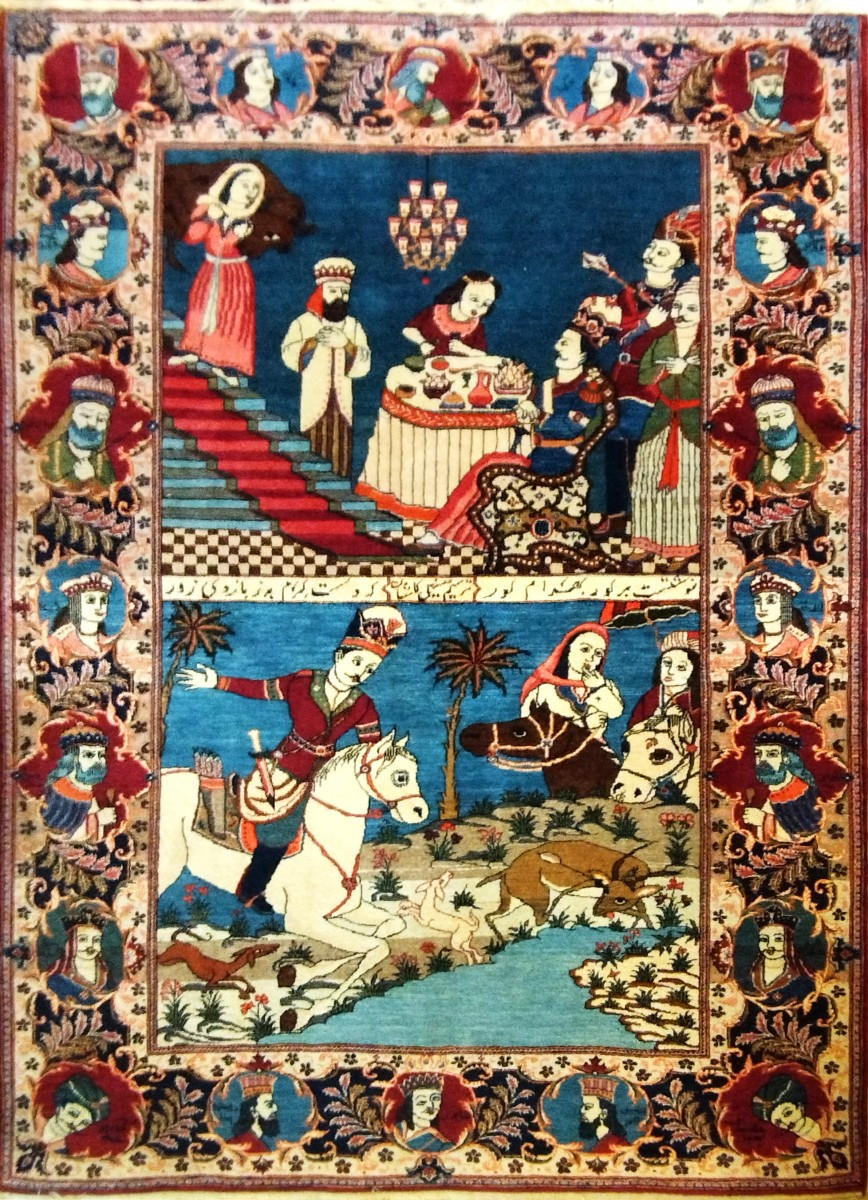 Kashan Persian Carpet - Book Of Kings (shâhnâmeh), The Arrow Of Justice And The Milkmaid - No. 1564