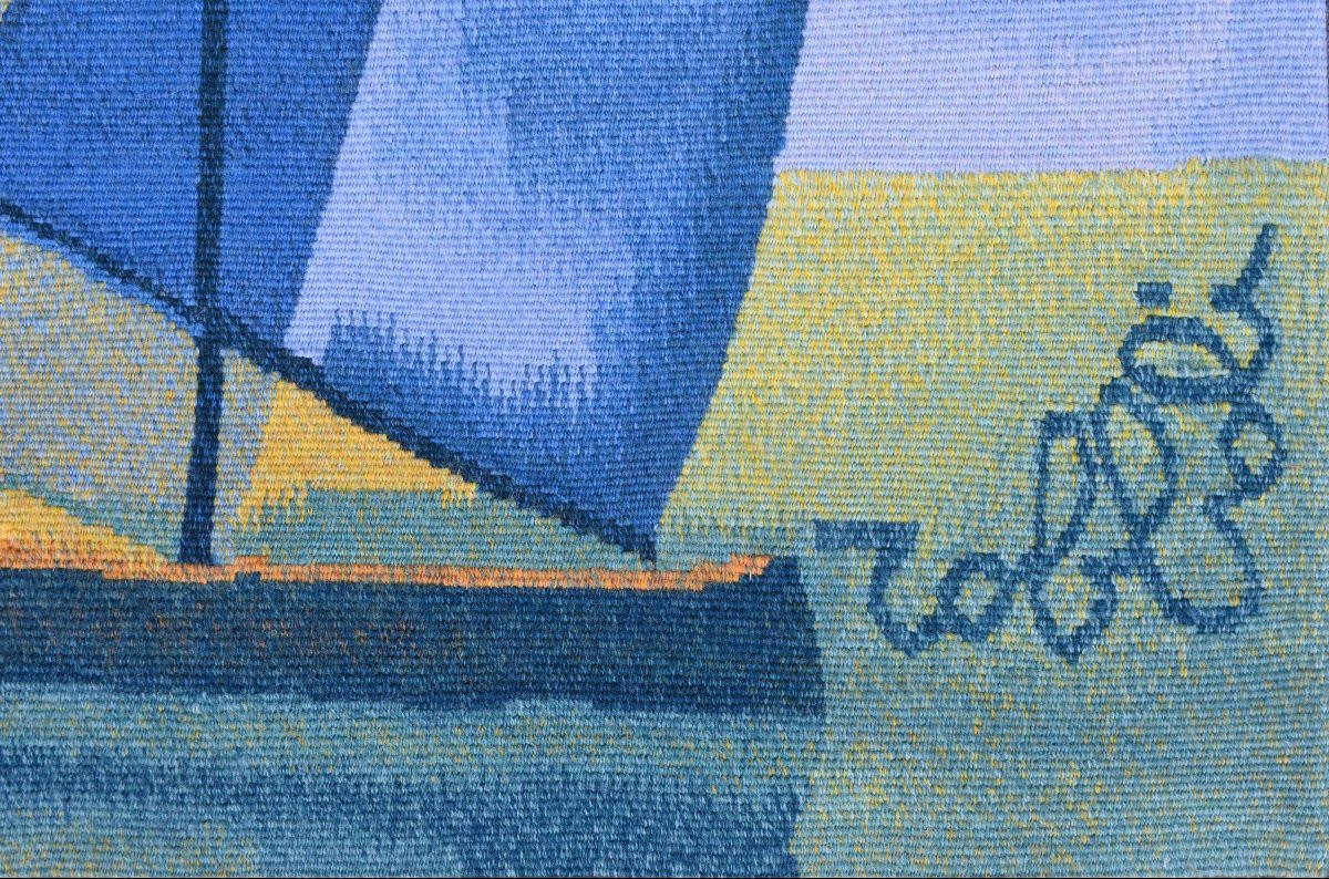 Aubusson Tapestry, Robert Four Manufactory - On The Nie, Louis Toffoli - 137cm L X 90cm H - No. 1594-photo-2