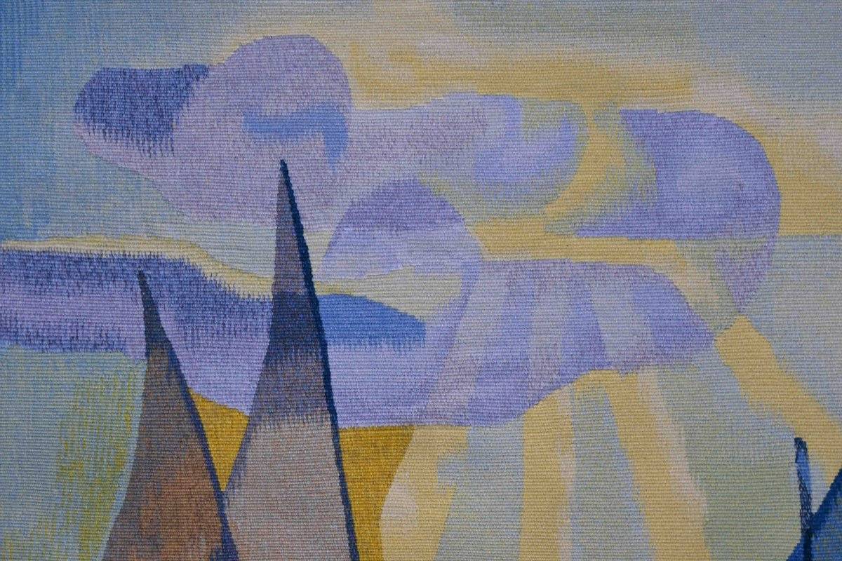 Aubusson Tapestry, Robert Four Manufactory - On The Nie, Louis Toffoli - 137cm L X 90cm H - No. 1594-photo-3