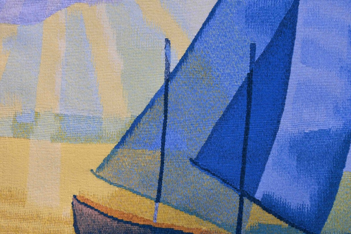 Aubusson Tapestry, Robert Four Manufactory - On The Nie, Louis Toffoli - 137cm L X 90cm H - No. 1594-photo-2