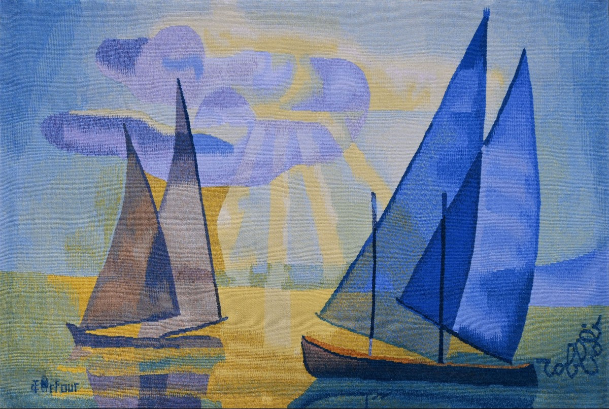 Aubusson Tapestry, Robert Four Manufactory - On The Nie, Louis Toffoli - 137cm L X 90cm H - No. 1594