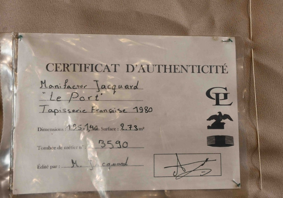 The Mediterranean Port - Jacquard Tapestry, Circa 1980 - 195cm W X 140cm H - No. 1617-photo-7